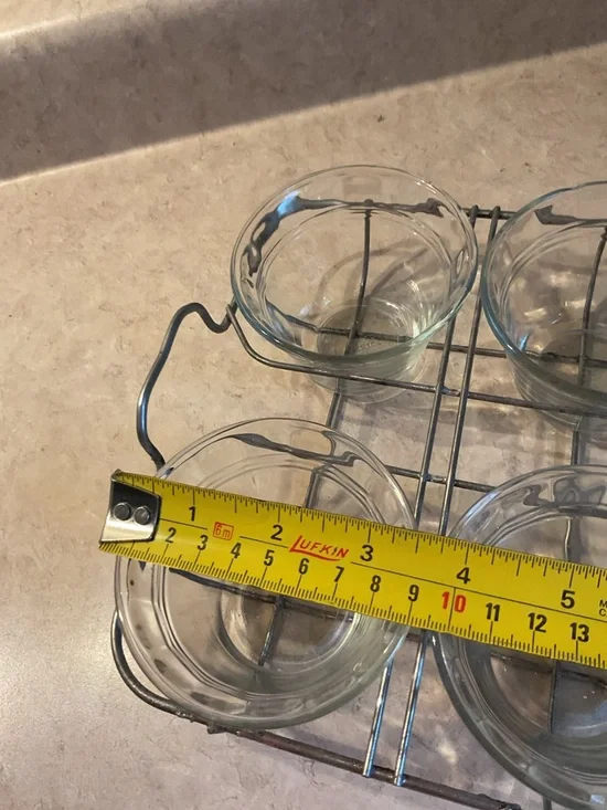 Glass Ramekin Set with Wire Rack - Clear Glass - Picture 5 of 7